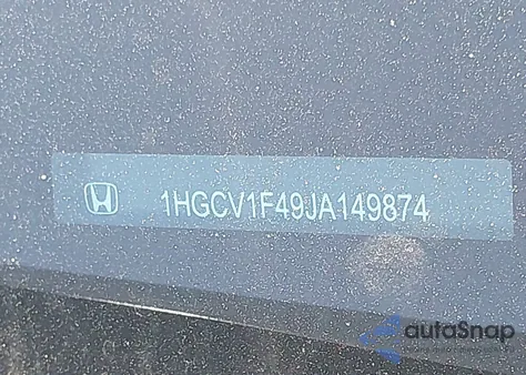 2018 Honda Accord Ex from USA, damaged, VIN 1HGCV1F49JA149874